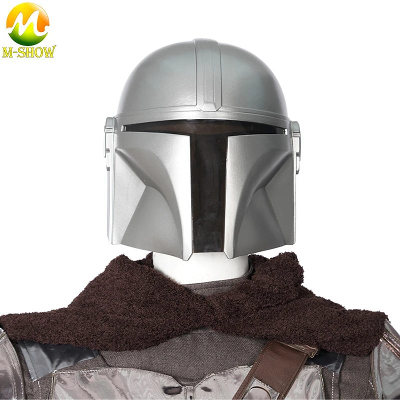 Din Djarin Cosplay Costume Mandalore Outfits Helmet Set with Cloak Adult Mens Halloween Carnival Suit