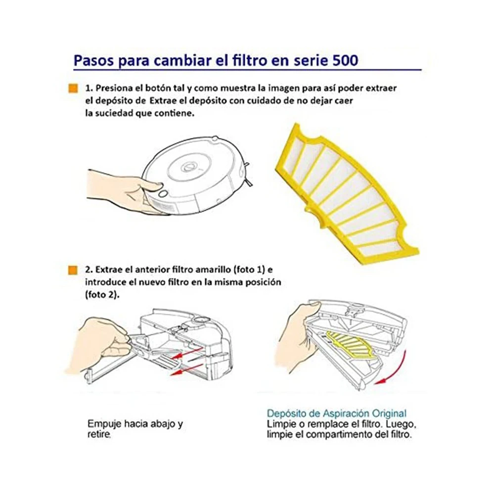 Kit de repuesto para Roomba 500 505 521 510 530 531 532 534 535 545 550 555 560 562 564 570 570 571 575 580 581 585 595