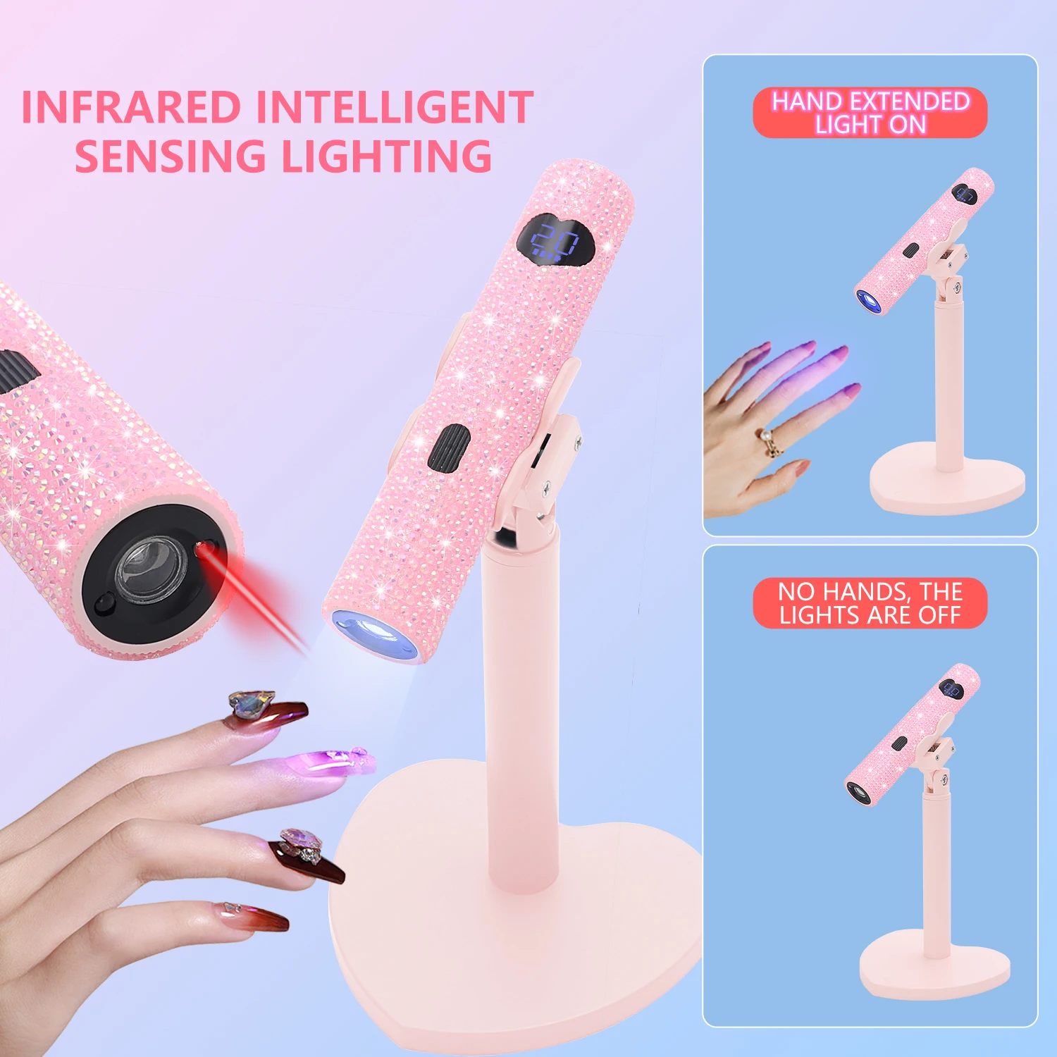 

Intelligent induction nail lamp bracket set, fast drying nail polish, smart models can also be fixed for seconds, salon nail too