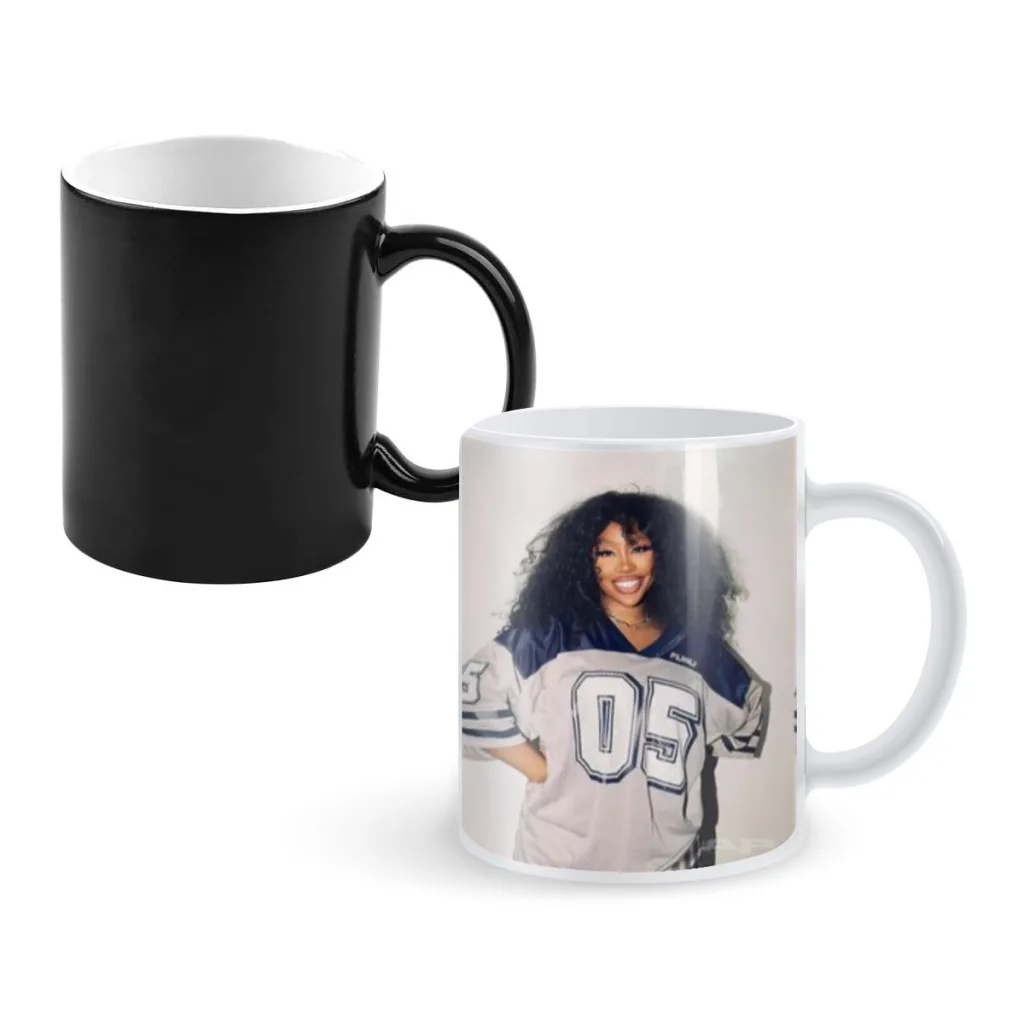 Singer SZA SOS Newest Design Coffee Mugs Heat Color Changing Milk Tea Cup Colorcup For Birthday Gifts