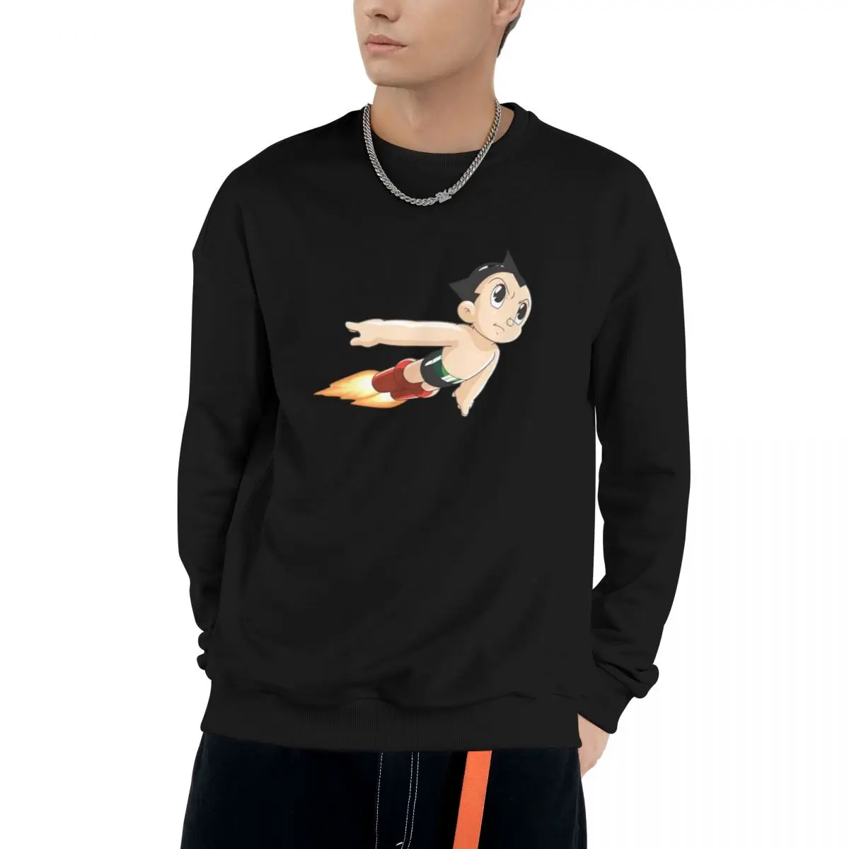 Astro Boy 2024 New Spring and Autumn Cotton Blend Sweatshirt Casual Sport Design Round Neck Pullover