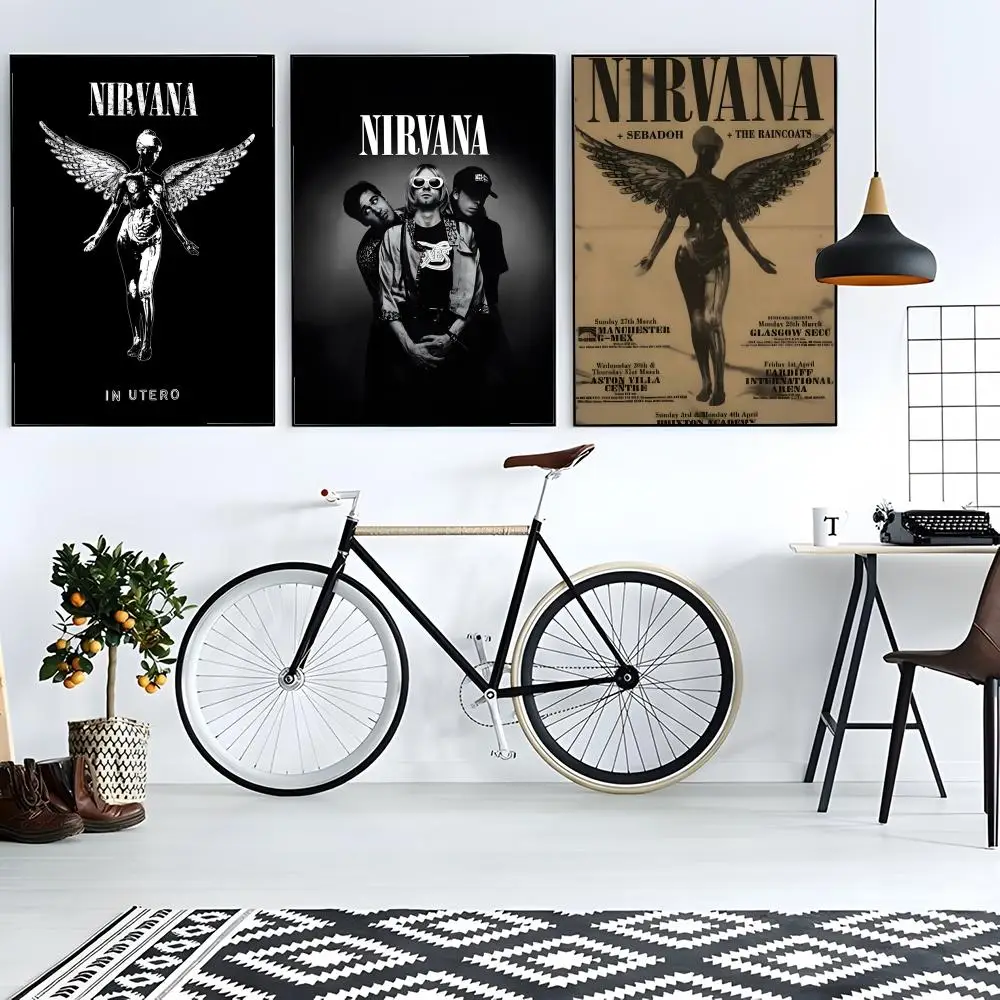 Band Rock N-Nirvana Poster retro art restaurant bar decoration