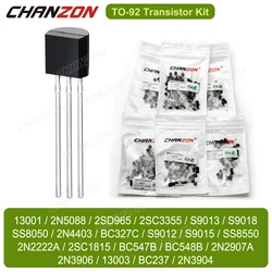 TO-92 Transistor NPN PNP 2N3904 Ss8550 Ss8050 Bc547B 2N2222A S9012 S9015 Bc548B 2Sc1815 2N2907A 2N3906 Triode Tube Transistores