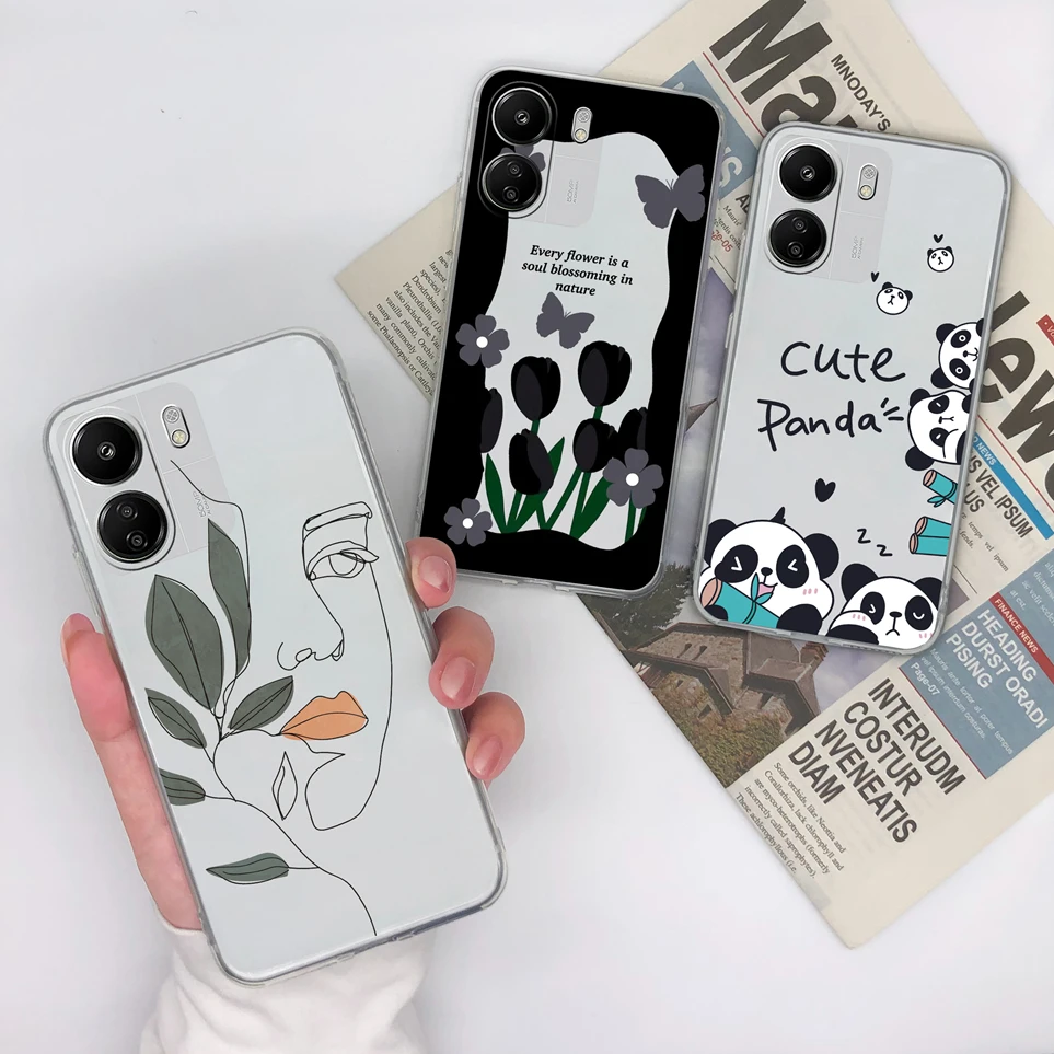 Fundas For Xiaomi Redmi 13C 12C 12 11A 4G Cute Bear Soft Silicone Phone Cases Camera Protection Coque For Redmi 13 C Back Cover