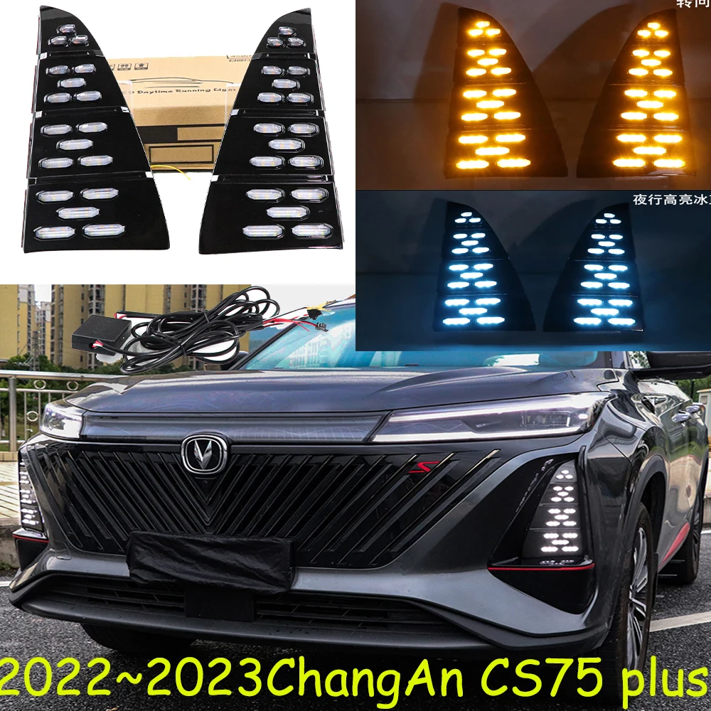 car accessories CHANG AN bupmer head light changan CS75 PLUS daytime light headlight 2021~2023y daytime light ChangAn fog lamp