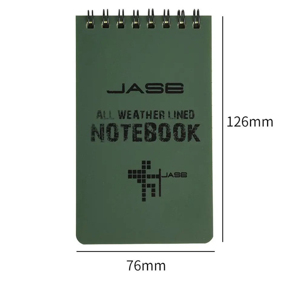 Green Pocket Tactical Waterproof Notepad Portable Rainproof Notebook Small Notebook Coil Pvc Paper Waterproof Office Notebook