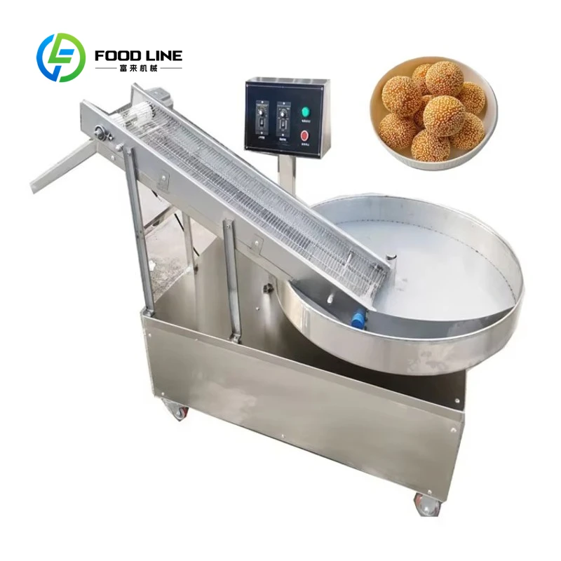 Máquina Industrial de Recubrimiento de Harina para Bolas de Arroz Glutinoso y Empanadas de Pollo y Cerdo Personalizadas de Alto Rendimiento