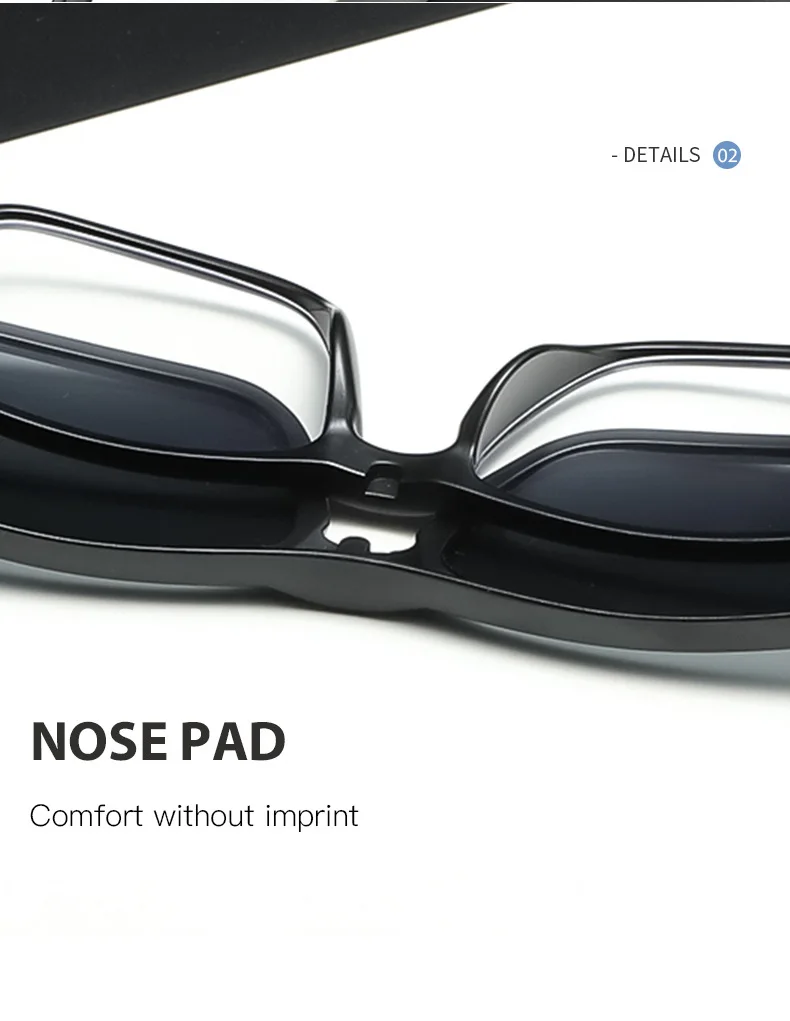 VCKA Sport Lesen Sonnenbrillen Mode Frauen Männer Polarisierte Magnetische Clip Gläser Im Freien Spiegel Set Teleskop Beine + 1.0 ~ + 4,0 – Detail 12
