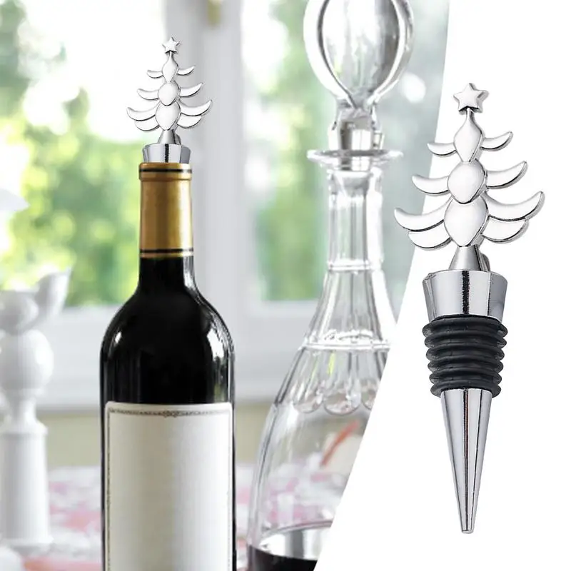 Christmas Wine Bottle Stopper Christmas Holiday Stoppers Reusable Bottle Caps Reusable Bottle Stoppers Creative Christmas Favors