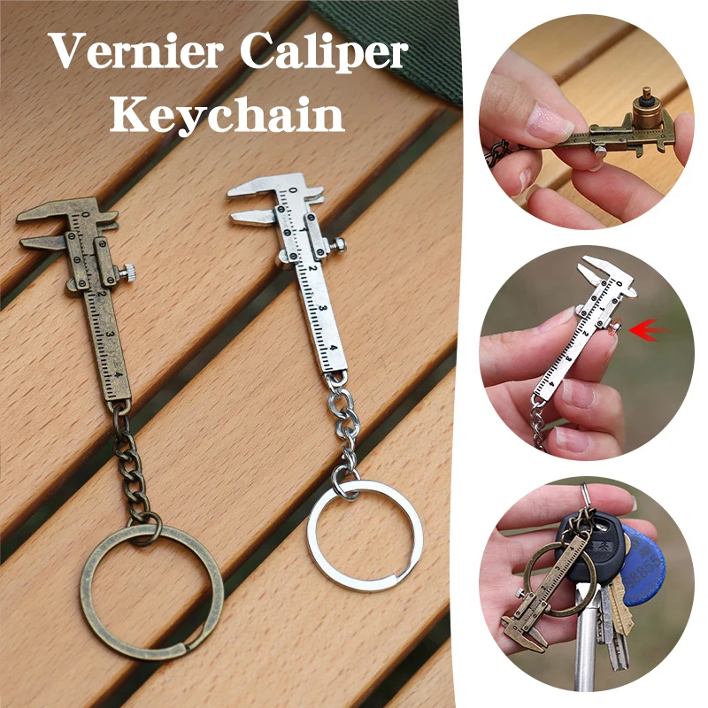 Mini Pocket Tools Vernier Caliper Key Chain Camping Mini Screwdriver Outdoor Survival Tools Key Bottle Opener Pocket Repair Tool