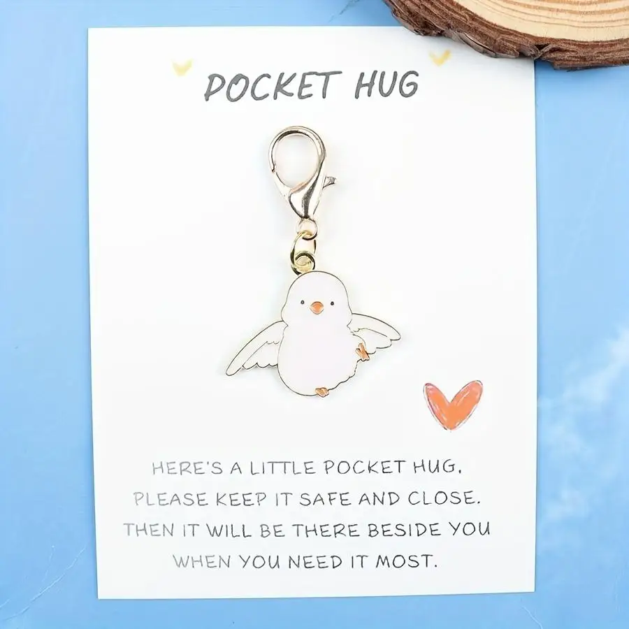 1/5/10/20/50/100pcs Set of 4 Vibrant, Beautiful, and Charming Parrot Keychains with Inspiring 