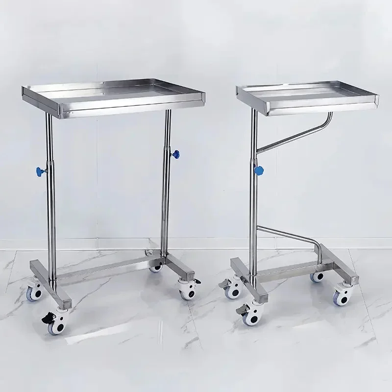 Hospital Beauty Trolley Stainless Steel Medical Rack Barber Shop Trolley Surgery Tray Trolley Beauty Rollwagen Salon Furniture