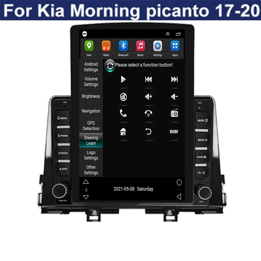 For Tesla Style 2Din Android 14 Car Radio for KIA PICANTO Morning 2016 - 2035 Multimedia Video Player GPS Stereo Carplay DSP RDS