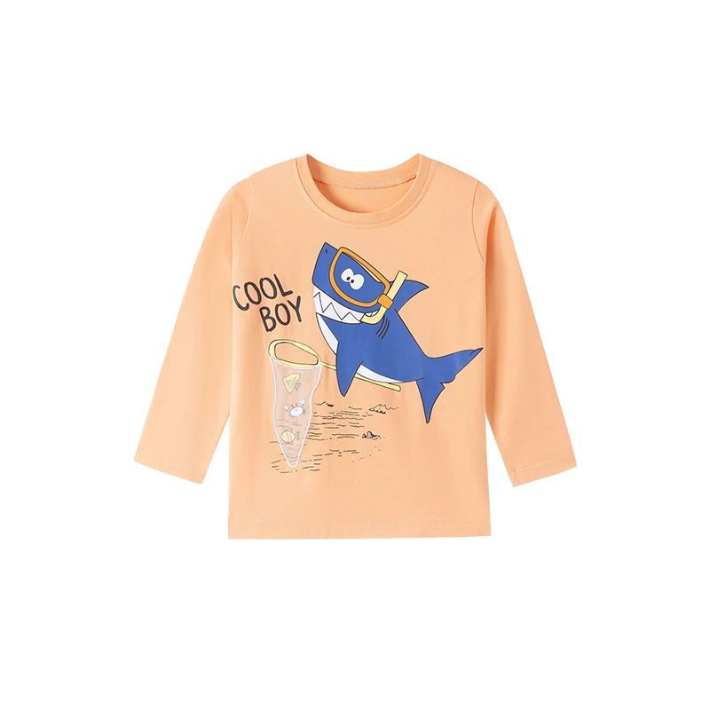 Little Maven Kinderkleidung 2026 Herbst Frühling Cartoon Hai Langarm T-Shirt Baumwoll-Oberteil für Babyjungen – Detail 2
