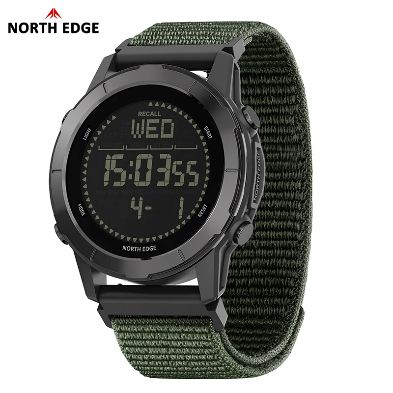 NORTH EDGE 2026 LITECORE Herren Digitaluhr Sport Superleicht Outdoor Kompass Schrittzähler Wasserdicht 50M Elektronische Armbanduhr