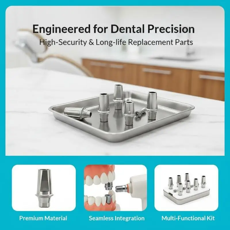 Nobel Biocare Cemented Straight Transfer Abutment Hypoallergenic Titanium RP NP Abutment for Implant Rehabilitation