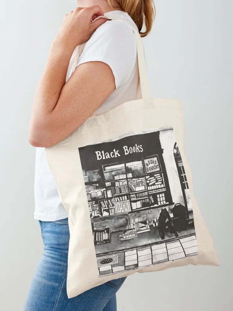 Black Books, Shop front, ink painting. Tote Bag bags for women tote bag woman Gift bags Handbags