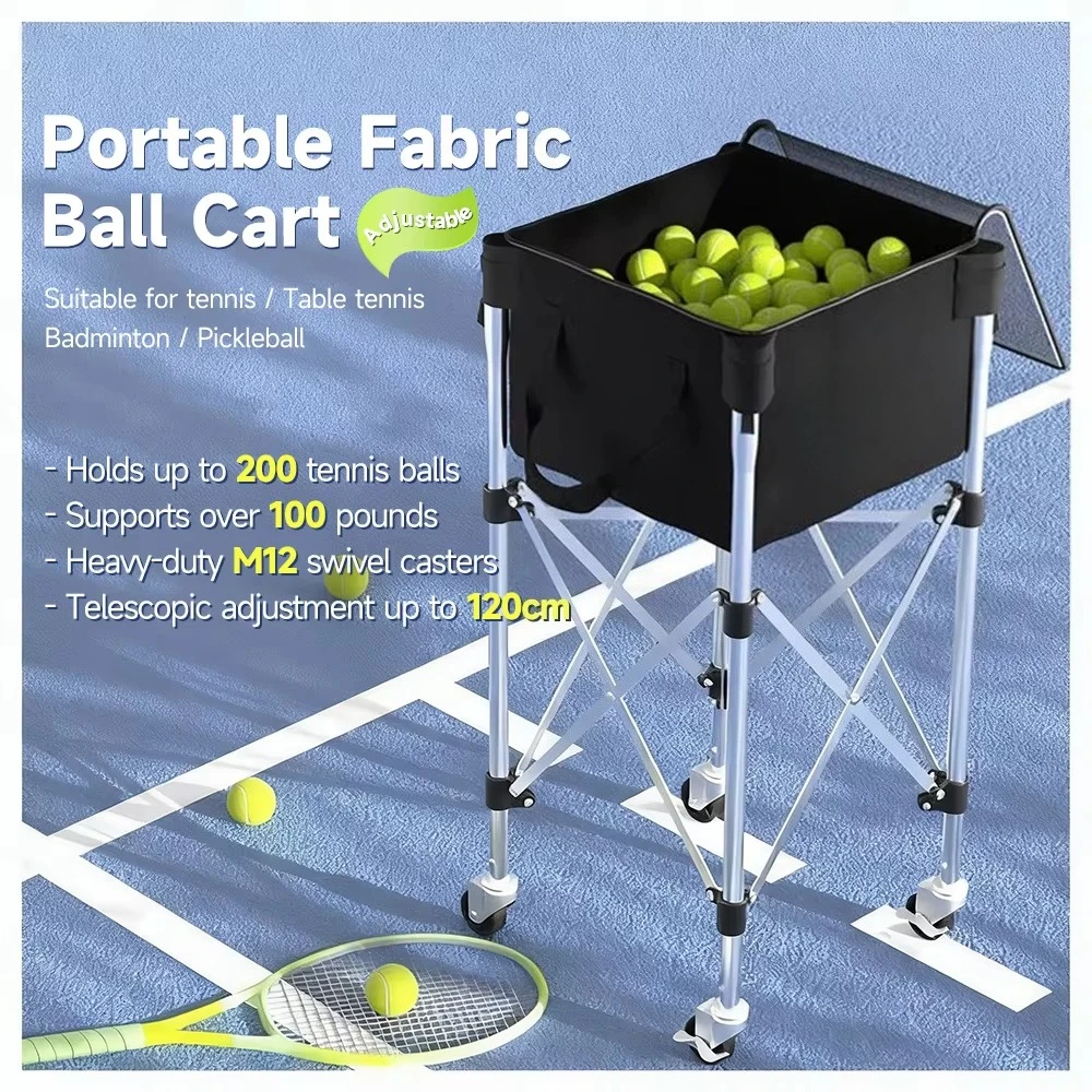عربة تنس 200 كرة جولف محمولة مع عجلات لتدريب مخلل التنس المدرب #2