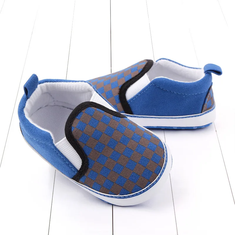 Yibubu Baby Shoes Cute Lattice Design Indoor Sofft Soled Non-slip Toddler Shoes The Lattice Design Is Simple And Stylish