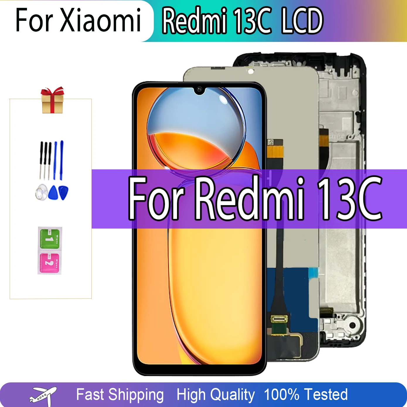 

6.74'' LCD For Xiaomi Redmi 13C LCD 23100RN82L Display Touch Panel Screen For Redmi 13c LCD Screen Assembly