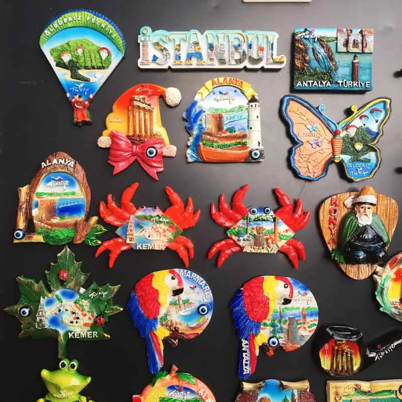 Turkey Original Magnetic Fridge Magnets Kemer Alanya Antalya Magnets for The Refrigerator Decorative Stickers Handicraft Gifts