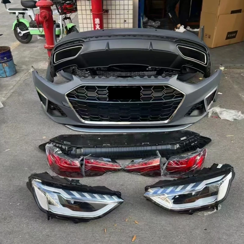 Body kit for Audi A4 A4L 16-19 modified new style Front bumper Rear bumper headlight taillight grille surround Car Accessories