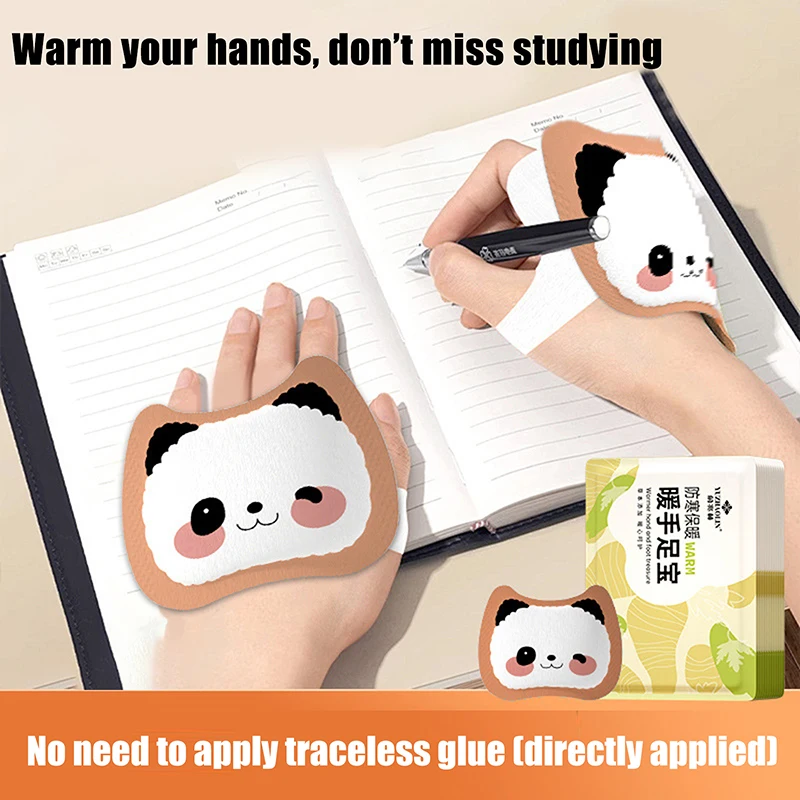 1/3/5/10Pairs Cartoon Panda Winter Wearable Hand Warmer Pads Disposable Foot Self-heating Paste Cold-proof Hand Warmer