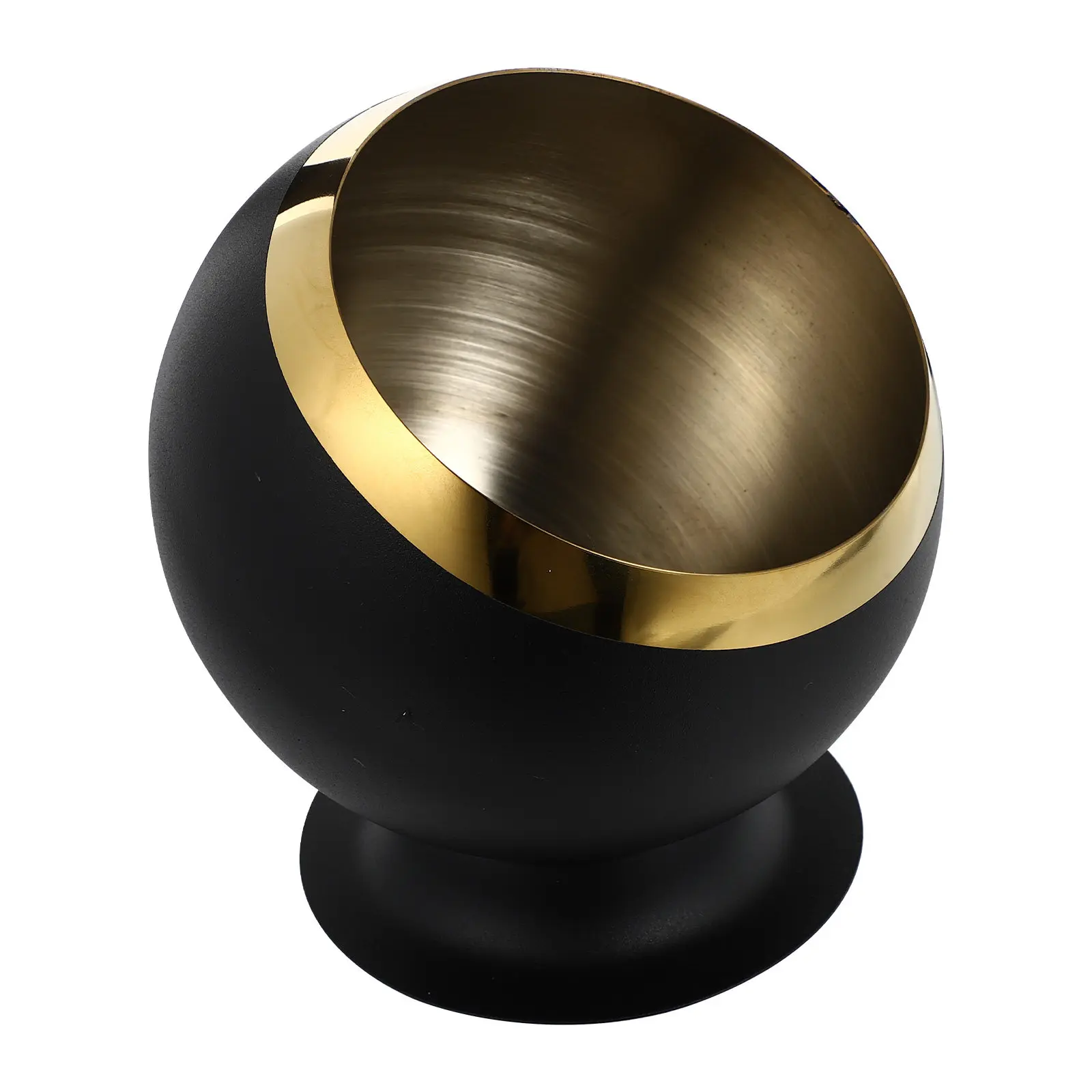 

Пепельница для окурков из нержавеющей стали, черная, удобная, маленькая, округлая, для дома