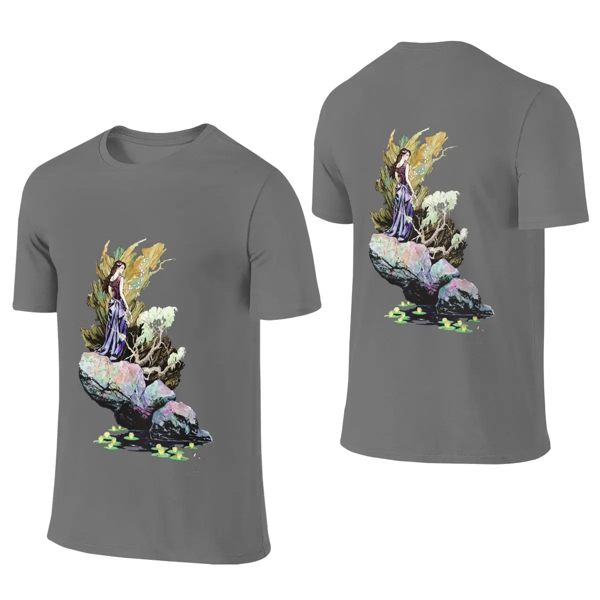 Ophelia Abrasion-Resistant Reversible T-shirt Niche Personality Easy To Clean Tee