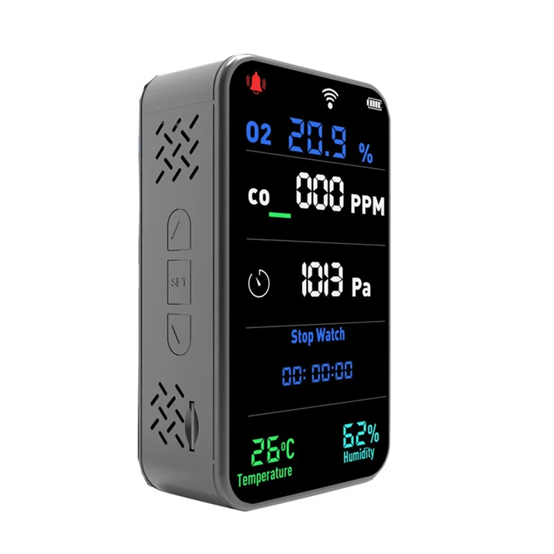 

AD23-Carbon Monoxide Analyzer Air Detector Temperature And Humidity Meter Data Storage Oxygen Concentration Air Detector B