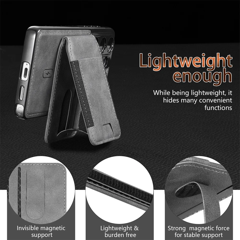 

Luxury Leather Business Wallet Magnetic Phone Case for Samsung S26 Ultra For Magsafe Flip Slot Card Fold Holder Cover