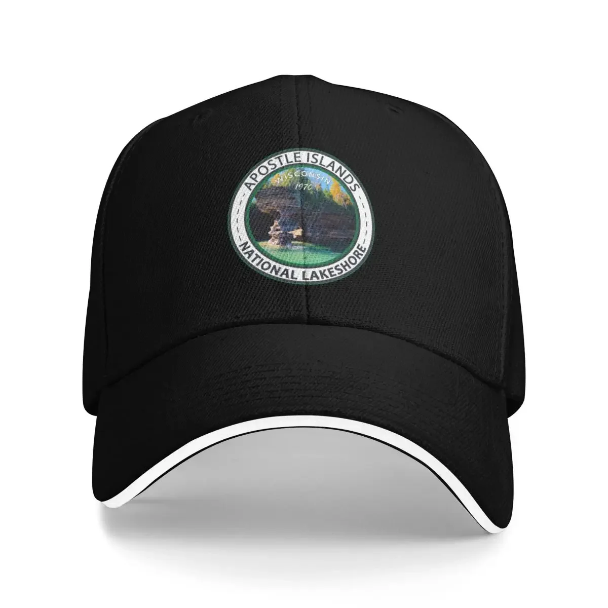 Apostle Islands National Lakeshore Wisconsin Badge Baseball Cap Beach Kids Hat Men Hats Women's