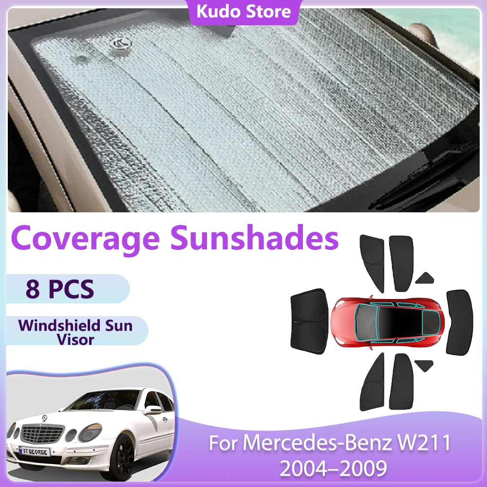 

Full Coverage Sunshades Shade for Mercedes-Benz W211 2004–2009 Rear Side Windows Car Windshield Sun Visor Curtain Accessories