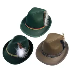 Oktoberfest Hat Jazz Hat Bowler Hats Curled Halloween Costume Cosplay CapS Costume Caps for Role Play Cosplay Halloween Party