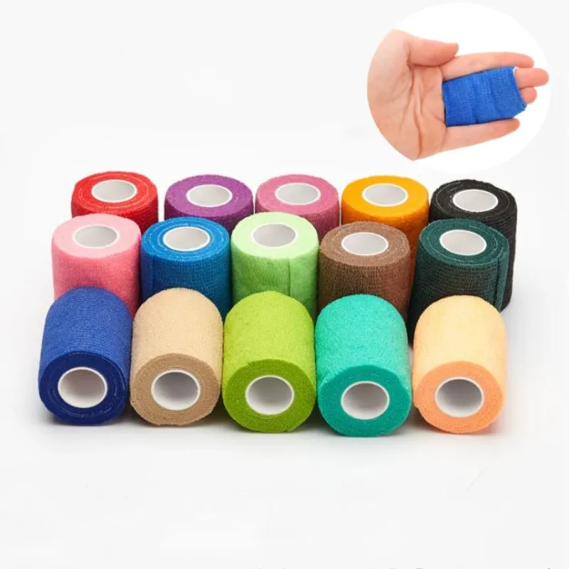 4.5M Multi-size Self Adhesive Elastic Bandage Sport Muscle Patch Wrap Tape Elastoplast for Knee Support Pads Finger Ankle