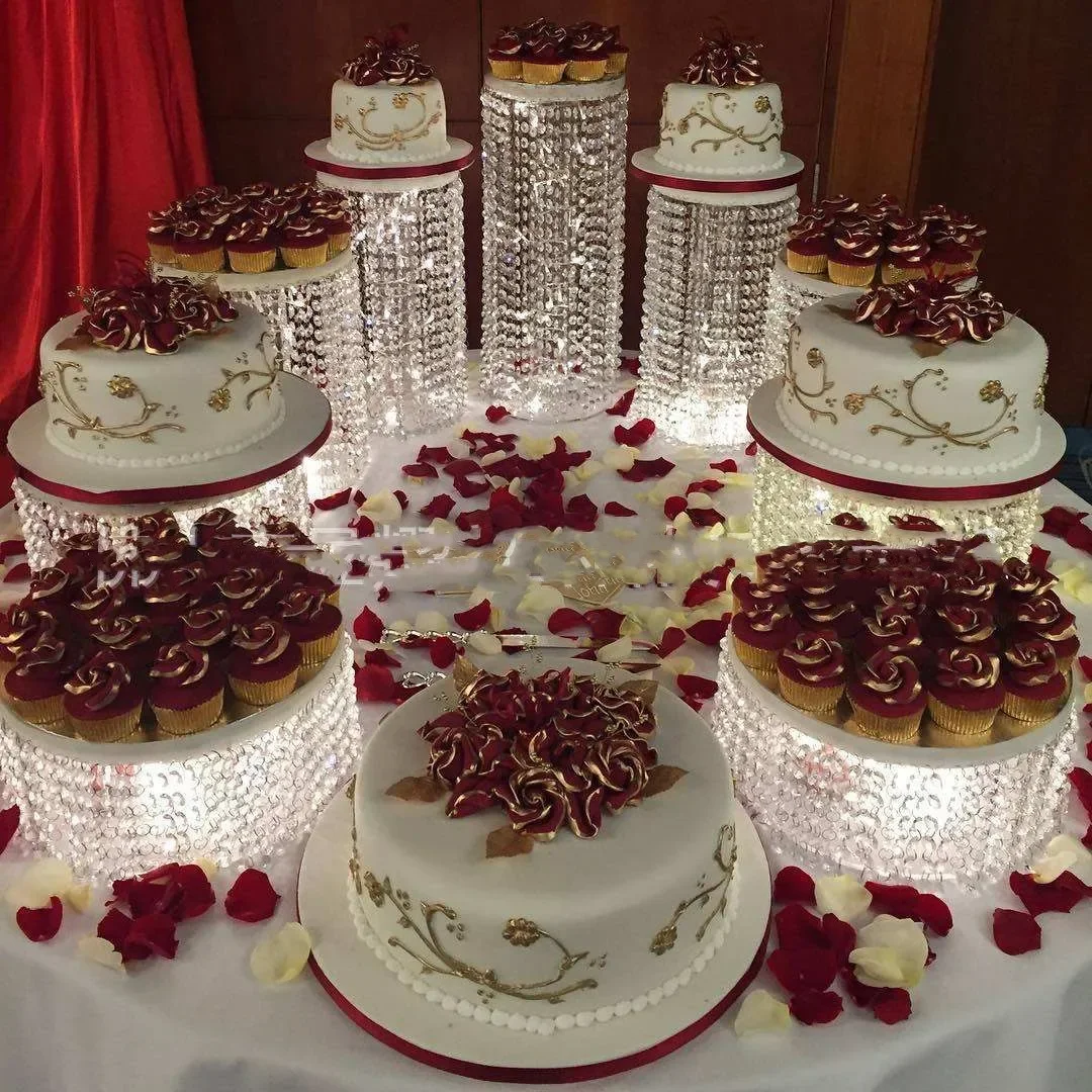 

Crystal Cake Stand Transparent Acrylic Column for Wedding Birthday Party Table Decorations Centerpieces Dessert Display Shelf