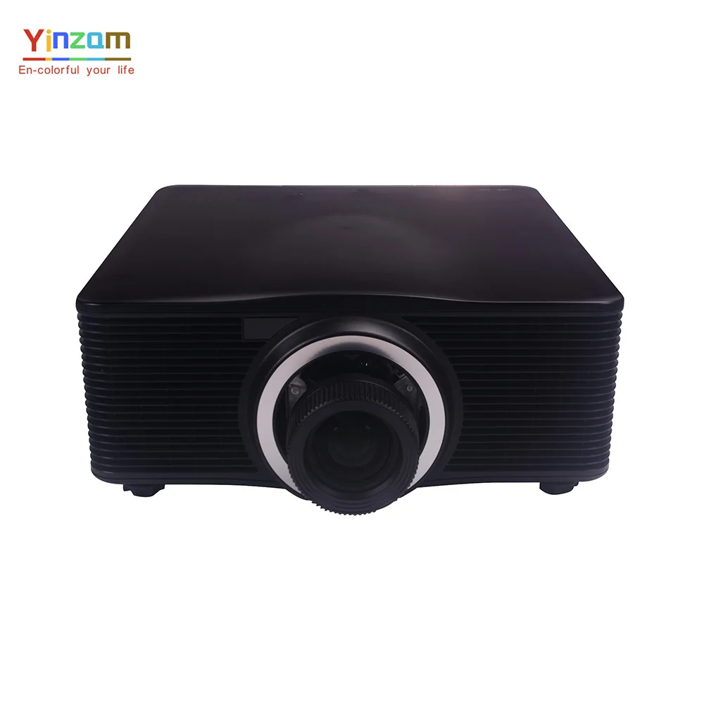 Yinzam High Lumens Video Building Maps Projector with 10000 Lumens 1920x1200p Native Support 4K Laser Projector for Stage