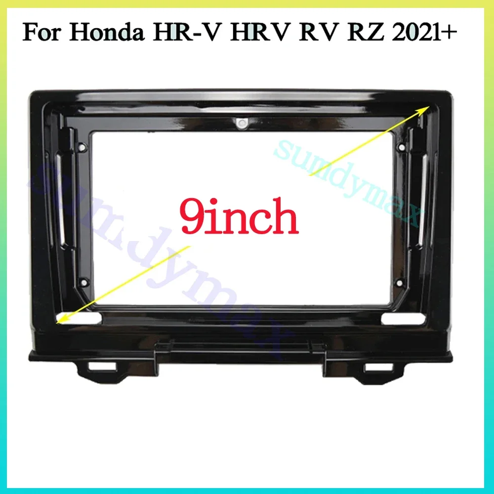 2 Din Frame Car Radio Fascia For Honda XRV HRV WRV VEZEL 2021 2022 Auto Stereo Plastic Panel Mounting Bezel Faceplate Dash Kit