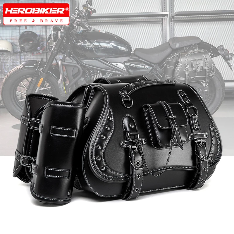 

Hot Selling Punk Motorcycle Hanging Package Large Capacity Motorcycle Device Modified Bag Waterproof Side Bag Pair