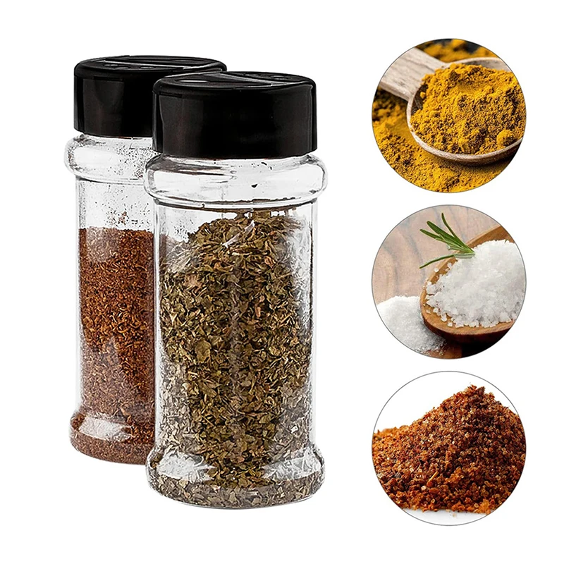 New Portable Condiment Bottle Camping BBQ Pepper Shakers Plastic Spice Seasoning Jar Kitchen Seasoning Containers