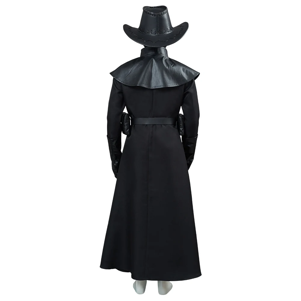 Plague Doctor Cosplay para crianças, chapéu infantil, robe, casaco, cinto, roupas de Halloween, festa de carnaval, terno disfarçado para meninos