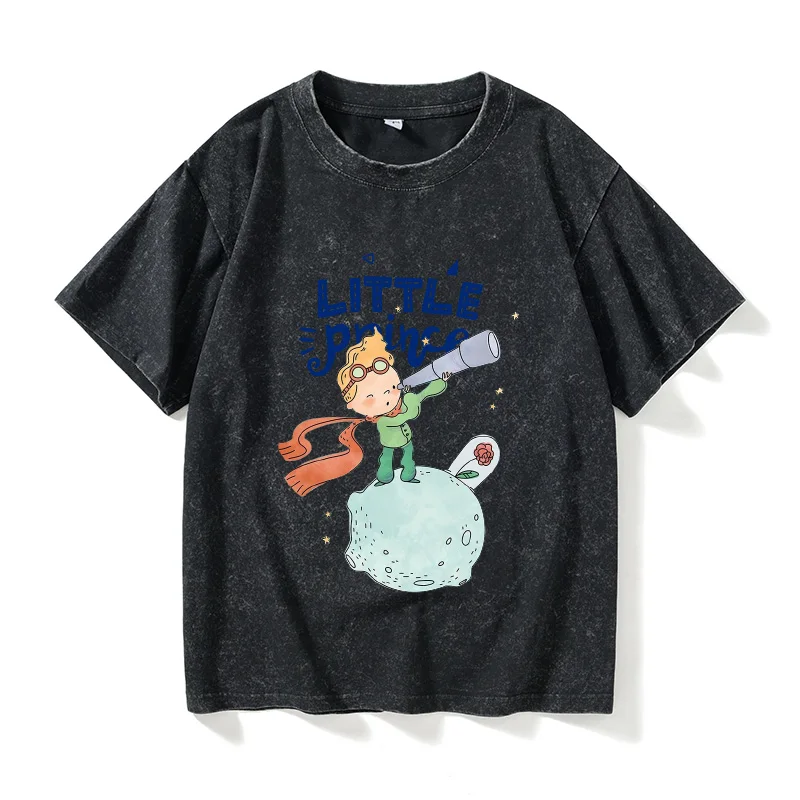 

Футболка Prince Collaborative Cartoon Svel с круглым вырезом, свободного кроя, летняя одежда для мужчин и женщин, уличная одежда из хлопка