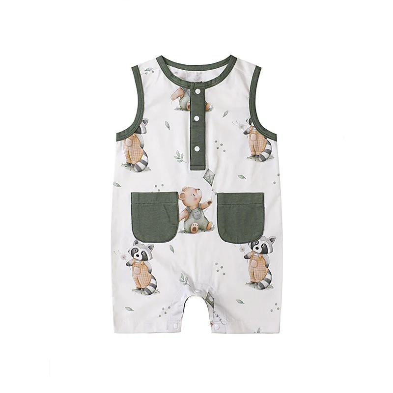 Baby Sleeveless Romper 2026 Summer Fashion New Cool Feeling Non-Sweaty Baby Homewear Air Conditioning Clothes