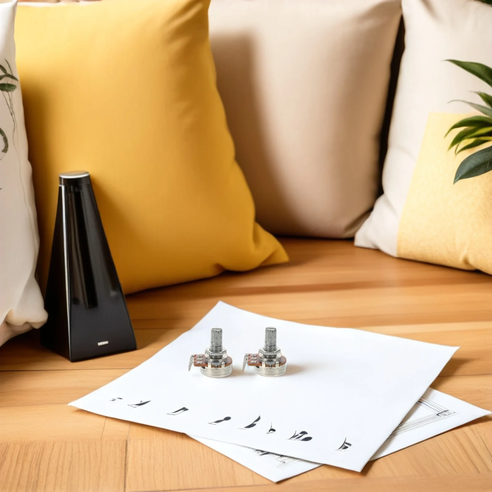 

8Pcs Guitar Potentiometer Audio Volume Control - Split Shaft Replacement for Electric Bass Guitar Parts Repair Kit with Metal