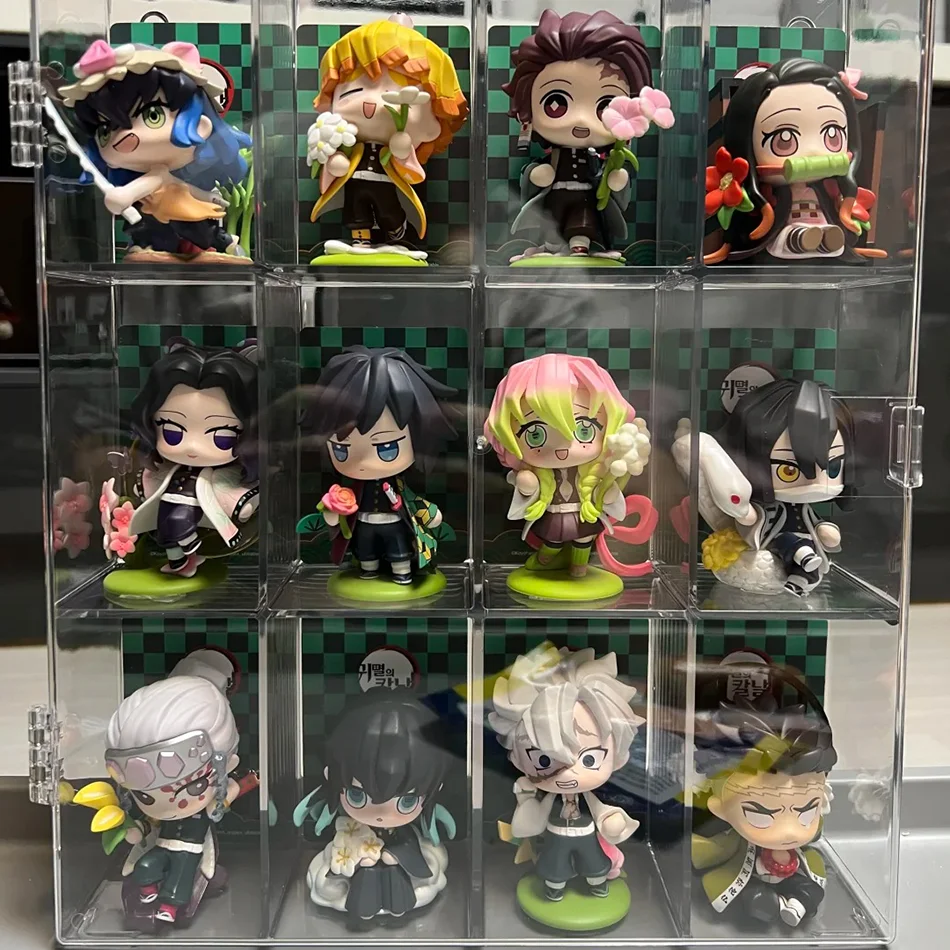 Nouvelle figurine de dessin animé Demon Slayer Tanjiro Kamado Nezuko, boîte aveugle, statue personnalisée créative, modèle d'ornement, cadeaux surprise