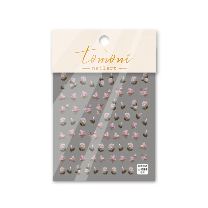 Relief 1282 Hot Adhesive Cute nail stickers Japanese Rose Garden