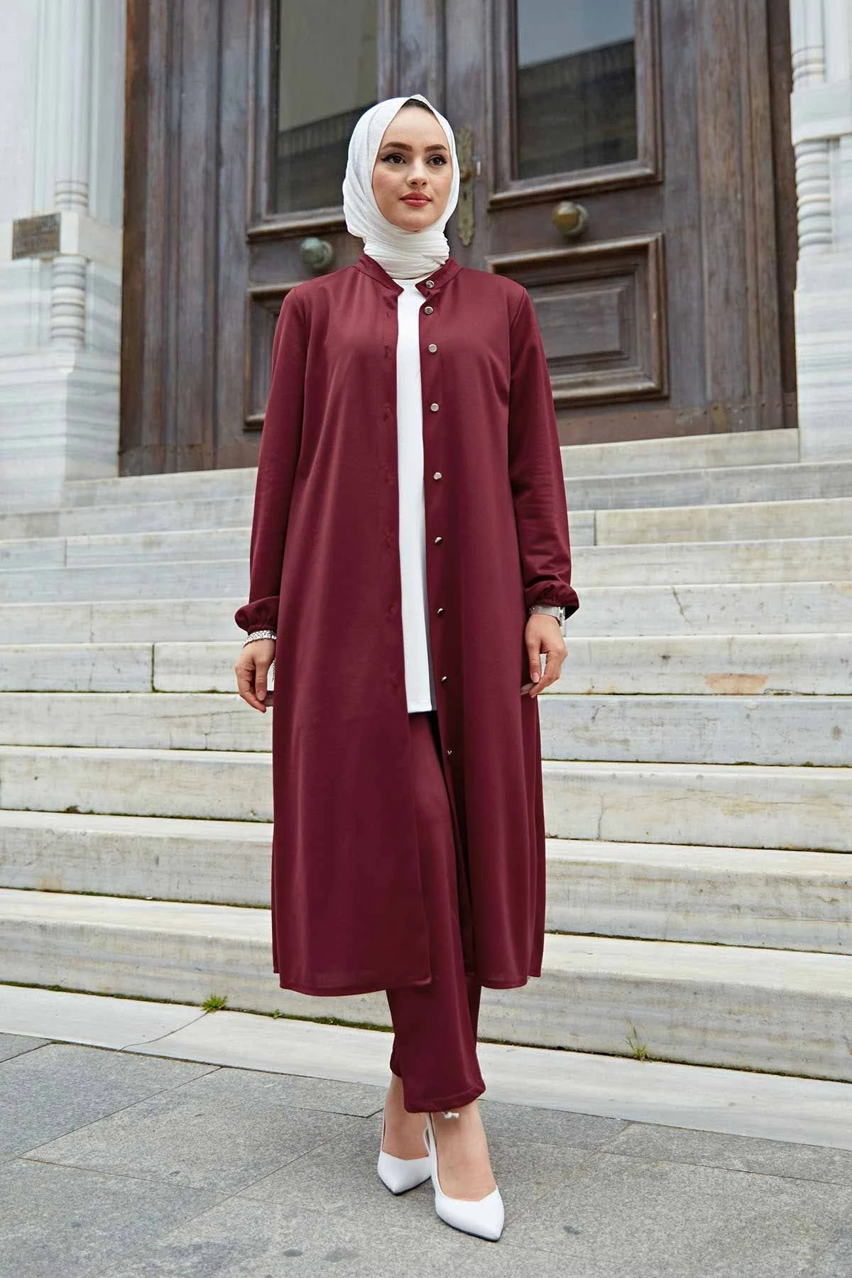 Women's Classic Dual Suit Bottom Top Muslim fashion Muslim dress hijab dress Muslim üstleri women suit dress Turkey