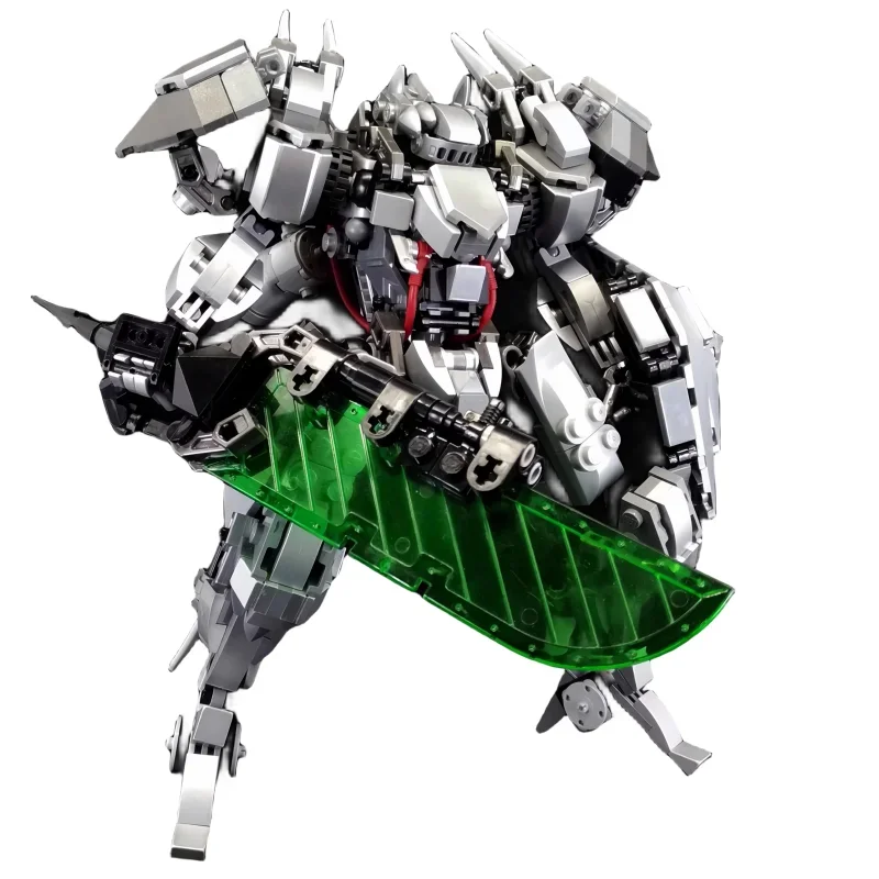 MOC Mecha Series Gray Building Block RobotDlY Model Puzzle Collection Experts Brick ToysEducation for Children Birthday Gifts