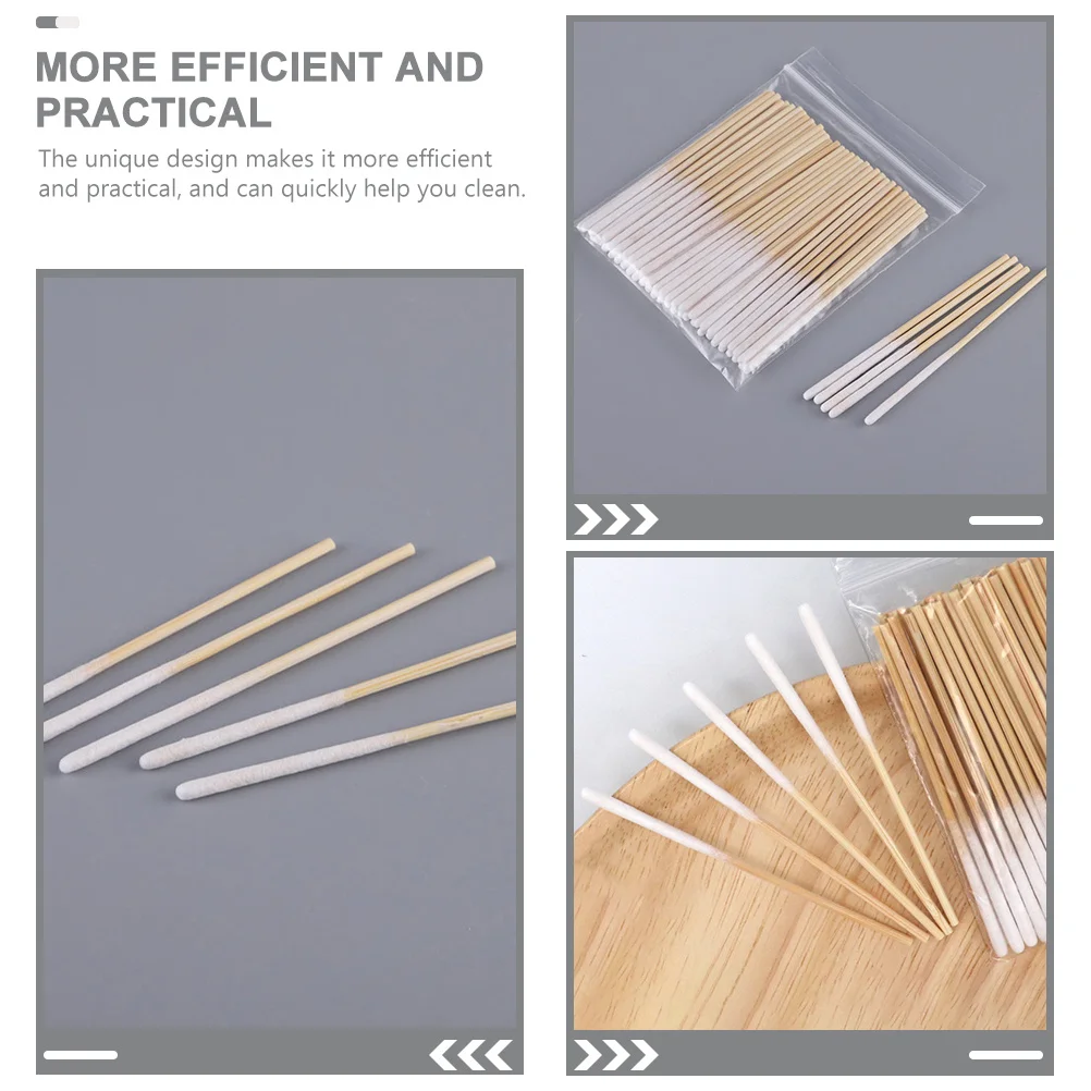 60Pcs Cotton Swabs Disposable Long Makeup Sticks for Cleaning Ear Care Beauty Accessories Ear Cleaning Cotton Swab