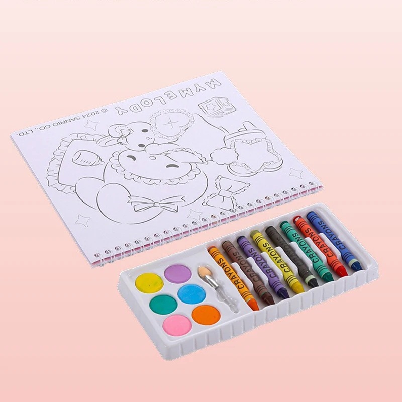 Kuromi Drawing Notebook Student Stationery Melody 3D Hand Drawn Drawing Notebook Cute Cartoon Children's Parent-child Toy Gift